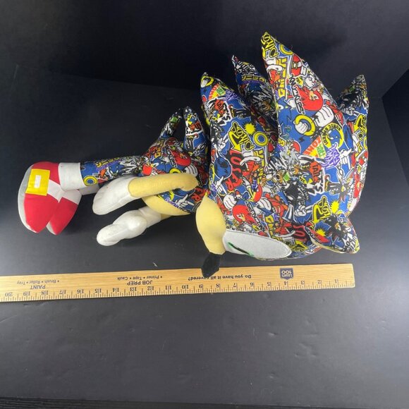 Sonic The Hedgehog Plush Toy 17" Comic Print Design By Toy Factory - Picture 9 of 10